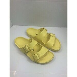 Birkenstock Arizona Essentials EVA Popcorn Yellow Sandals Size 40 Men 7 Women 9